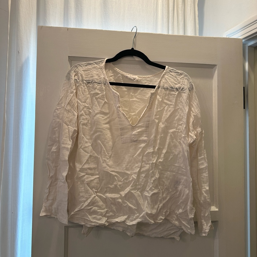 Velvet Linen Blouse / Cover up